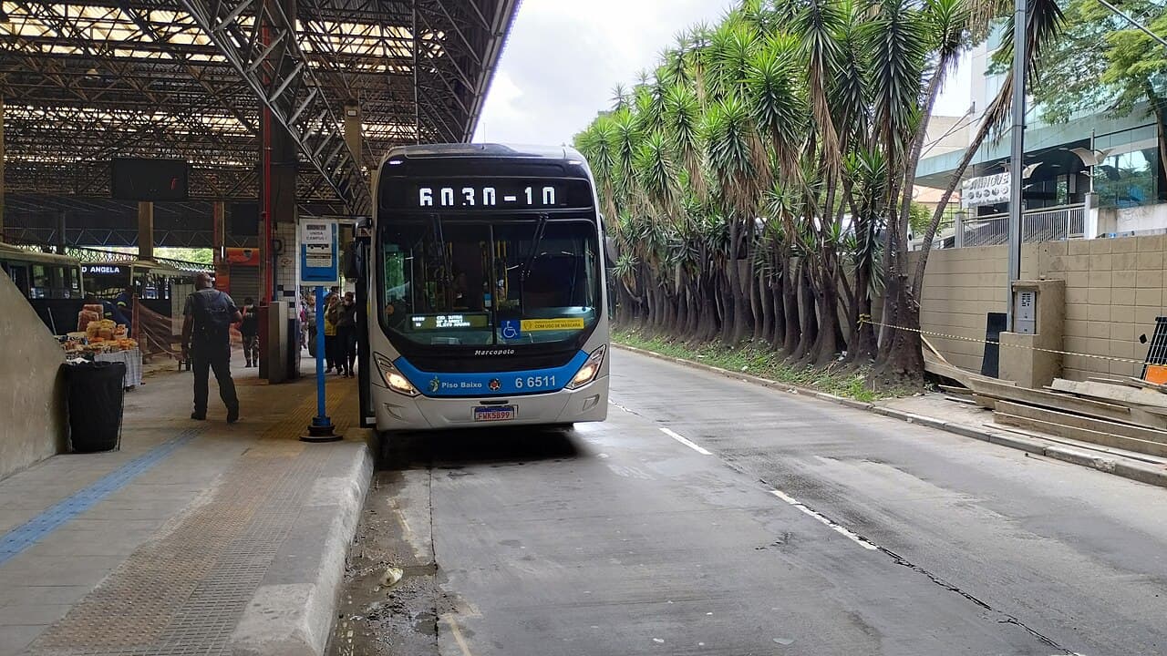 Autobus electrico a bateria en Sao Paulo